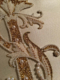 Detail of Ornate letter. Pearl embroidery done by Larissa Borodich: 