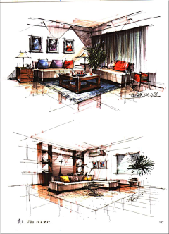 de-Broglie-wave采集到手绘效果图表现技法  室内设计---赵国斌
