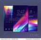 Mobile interface wallpaper design. Vector