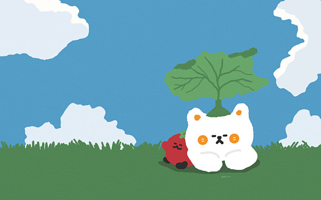 插画ipad壁纸 电脑壁纸   cr.d...
