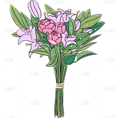 手绘花束元素主题-花束