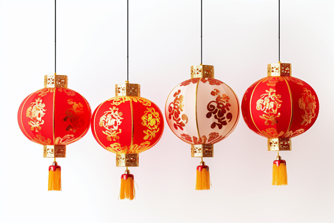 新春主题新年春节新春灯笼摄影图