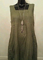 NEW-IN-AGENLOOK-ITALIAN-LINEN-QUIRKY-TUNIC-DRESS-BUST-48-ASYMMETRIC-HEM-27-99