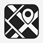 地图街道道路图标_88ICON https://88icon.com 地图 街道 道路 导航 里程 位置 gps 折叠 方向 地形