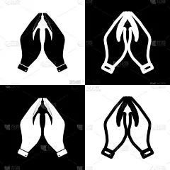 计算机图标,手,符号,白色,商务,人,团队,拳头,祈祷,握手