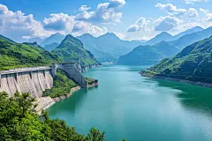 水库大坝风景摄影图