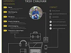 简历/ CVUI设计作品扁平化插画首页素材资源模板下载