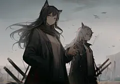 双狼 来自微博 明日方舟
黑兔妈妈