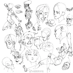动漫人物设定线稿手绘
.
学习漫画人物插画必备 ​​​​