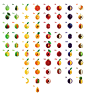 Fruitology - vol.01 : Almost all of us know and love fruits. But how many fruits really exist?Fruitology is our answer to this question. This project shows you an iconic (and quite exhaustive) representation of the most widespread varieties of fruits in t