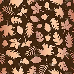 秋天,叶子,式样,玫瑰金,铝箔,砖地,华丽的,请柬,华贵,剪影