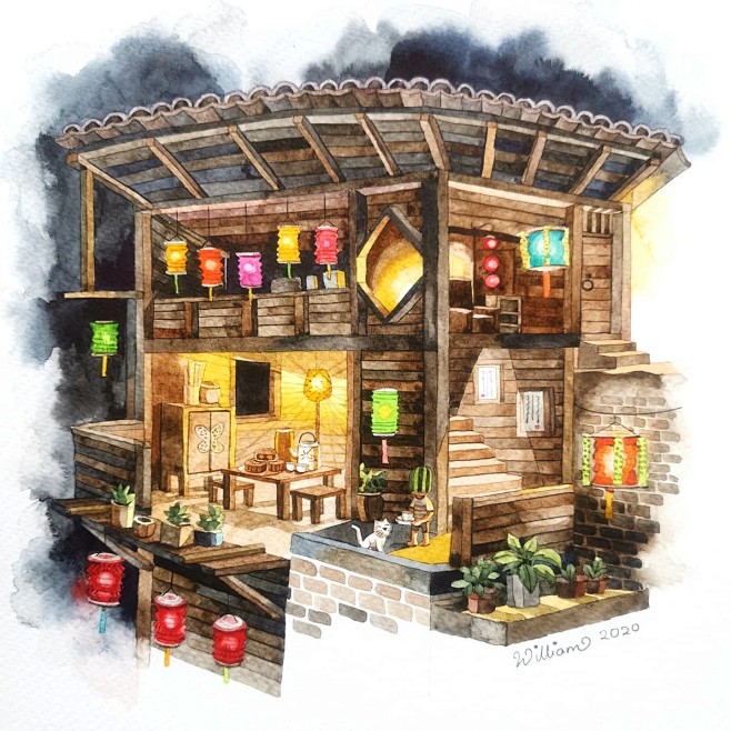 小房子插画
