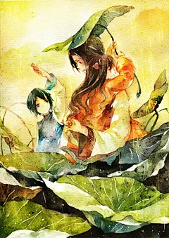 生命不过一瞬,那么,我就爱你那一瞬。一一《镜·织梦者》kface님의 작품 宣纸彩墨手绘_恩赞De阿卡娜色擦_新浪轻博客_Qing