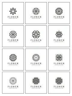 【571期】一千款花元素logo设计集合-花瓣网
