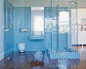 简约的蓝色浴室