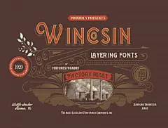 经典复古英文产品包装广告海报封面设计社交媒体字体素材模板下载