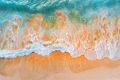 盛夏沙滩高清摄影图