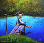 【捷克艺术家 Dima Dmitriev 温馨的插画作品欣赏】
—— Fisherman's Dream