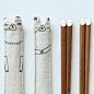 【49包邮】可爱羊驼造型表情实木筷子筷套套装 2款选 zakka-淘宝网