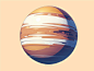 Planet Icon Cartoon Illustration