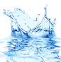 免抠—蓝色水纹 溅起的液态水 水元素 水珠