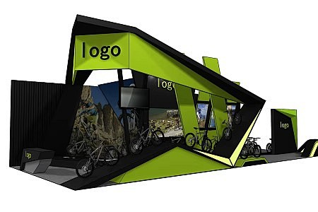 自行车户外运动展览展示展台模型