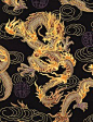 Elemental Dragon - Black/Gold