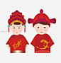 婚庆新人手绘插画图片大小2416x2500px 图片尺寸512.83 KB 来自PNG搜索网 pngss.com 免费免扣png素材下载！红色的帽子#婚庆新人#卡通人物#卡通手绘#漂亮的小女孩#人物插画#人物装饰#