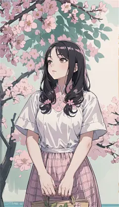数字艺术手绘漫画风少女插画-众图网