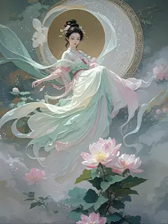 国风壁纸/清水出芙蓉 - 小红书