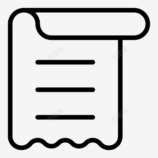 收据发票纸张图标 标志 UI图标 设计图片 免费下载 页面网页 平面电商 创意素材-花瓣网
