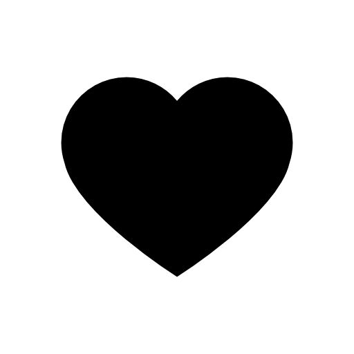 实心心形符号图标