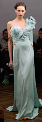 【婚纱 04-02 】Tony Yaacoub Couture Spring 2014，绿意_婚纱吧_百度贴吧