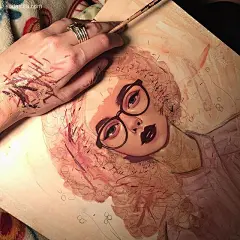 Kelsey Beckett 手绘肖像插画欣赏 造型设计 漫画 游戏 油画 概念插画 手绘 女生 优雅 人像插画 CG 