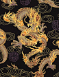 Elemental Dragon - Black/Gold: 