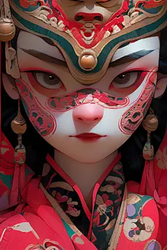 京剧人物形象插画