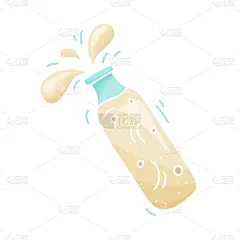 白色,酸奶,奶酒,奶昔,饮料,简单背景,食品,沙冰,瓶子,喝