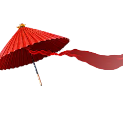 中国古风油纸伞卡通手绘油纸伞雨伞