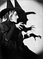 Margaret Hamilton as The Wicked Witch in The Wizard of Oz.