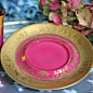 欧洲vintage瓷器收藏 德国DW宫廷风金色人物花纹紫红浓缩咖啡杯碟-淘宝网