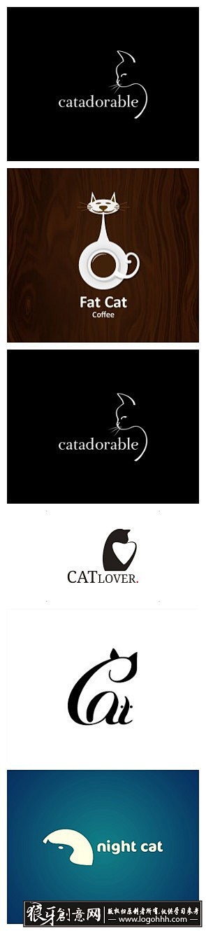 标志logo 猫的logo设计元素灵感 ...