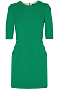 Dolce & Gabbana - 羊毛迷你连衣裙 : 绿色羊毛面料
 背面配有单颗钩扣和半开式拉链
 100% 羊毛；内衬材质：94% 真丝，6% 弹性纤维
 干洗
 产地：意大利