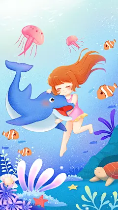 世界海洋日世界海洋日插画