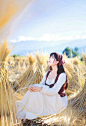 乡间麦田地里清新可爱收割姑娘清纯阳光温馨甜美写真_唯美写真_4493美女图片