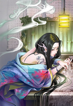 苑晴采集到古风手绘美女0
