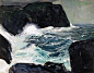 油画  海浪