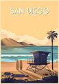 California Travel Posters: San Diego by George Townley.