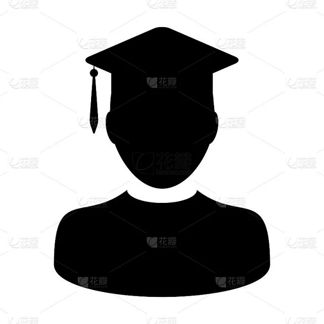 学生图标矢量毕业与砂浆板为学校，学院和大学在象形象形男性个人资料头像符号素材-花瓣网