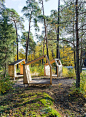Carlshage and Siegbahnsparken : The city of Uppsala is growing and the urban structure is being densified. What used to be a golf course and an old shooting range with lawns and forest islets is now being developed into a residential area, planned for 350