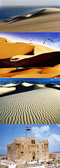 旖旎的大漠风光，撒哈拉沙漠。